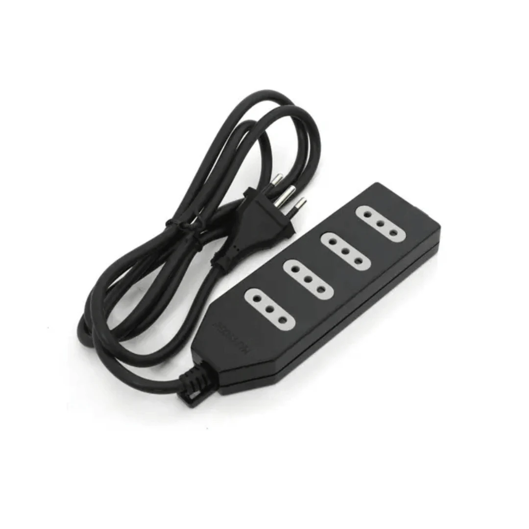 Alargadores Zapatilla 4tomas Corriente 1.5mts Macrotel Negro. increible