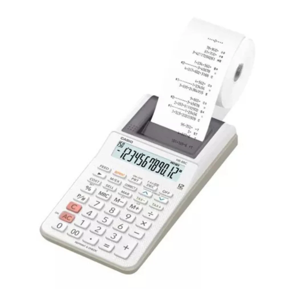 Calculadora Impresora Casio Hr-8rc Blanco. increible