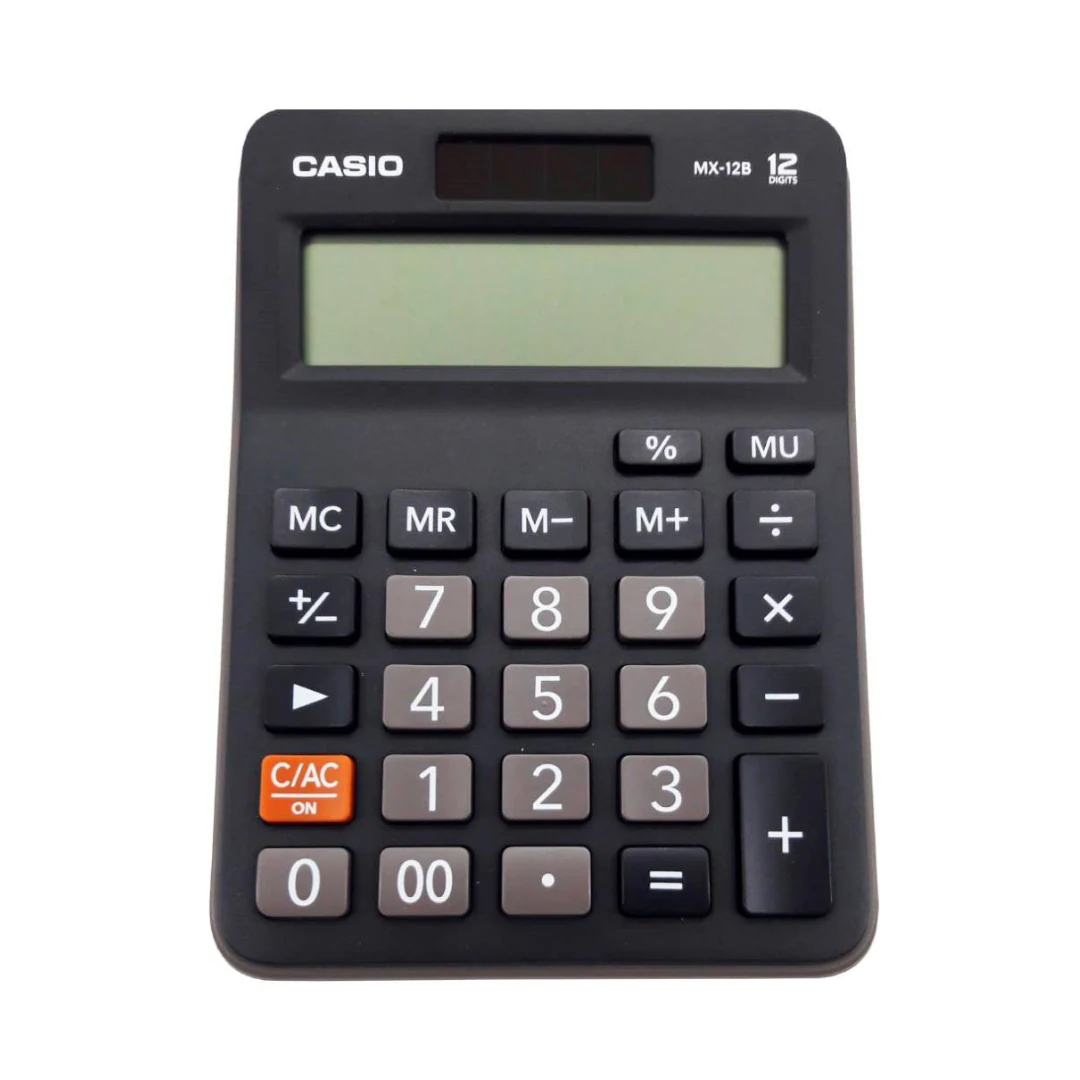 Calculadora De Sobremesa Casio Mx 120b W Dc Color Negro. increible