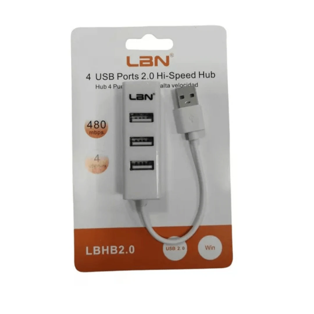 Hub 4 Puertos Multi Usb 2.0 De Alta Velocidad / Practico!. increible