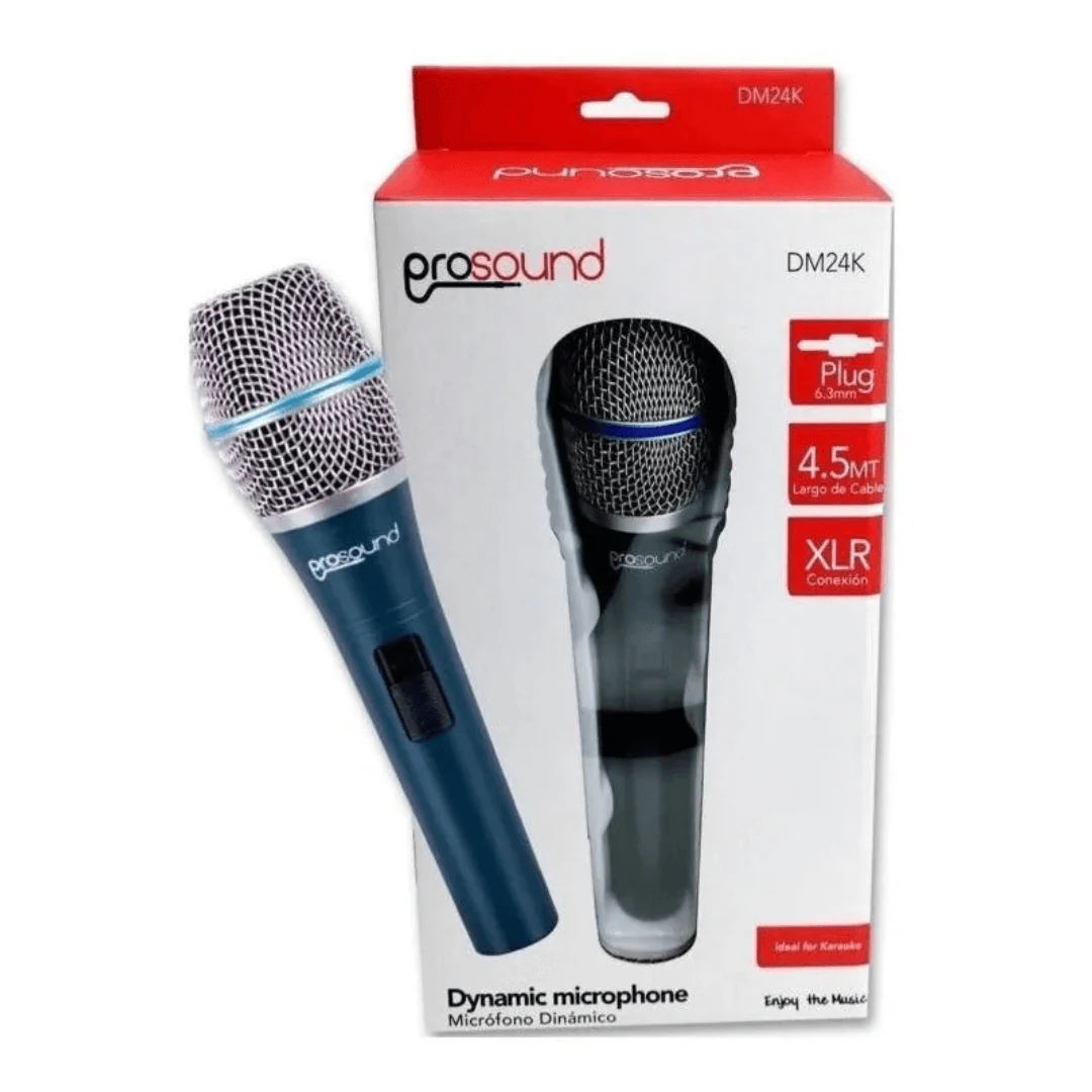 Microfono Vocal Dinamico Con Cable Prosound Dm24k. increible
