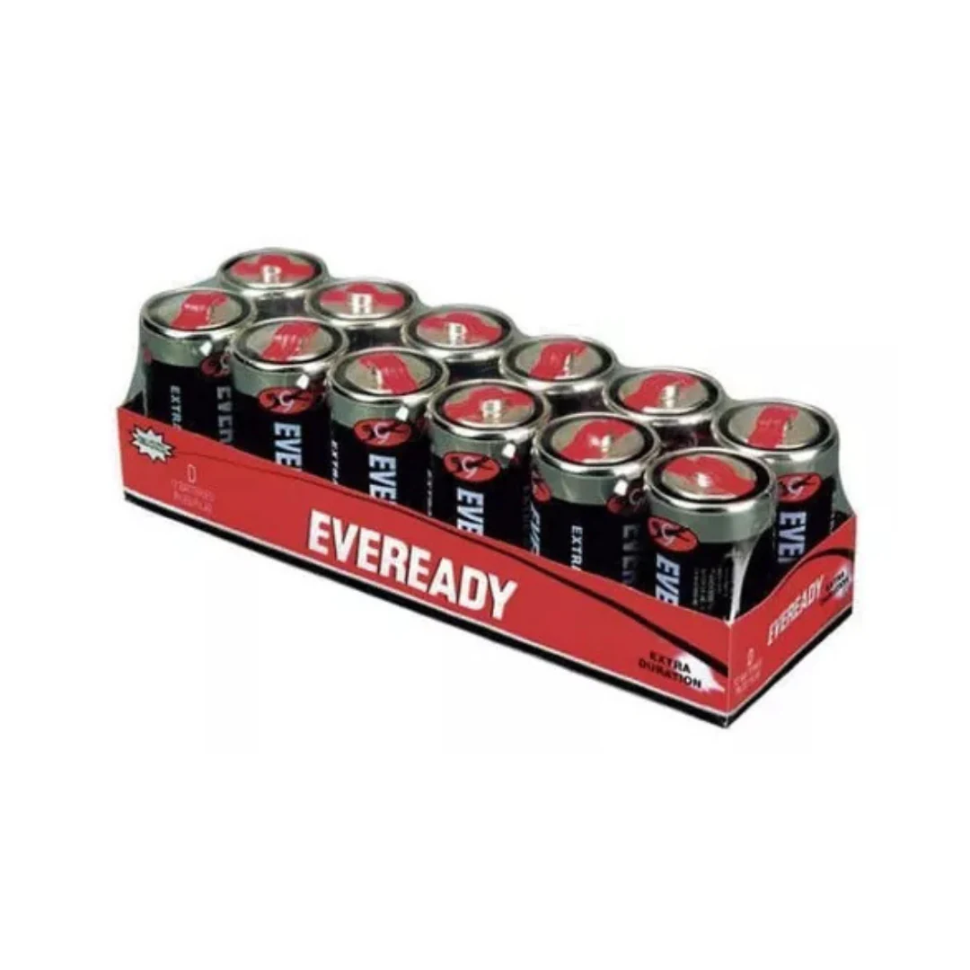 Pilas Eveready D Super Heavy Duty De Carbon Zinc R20 12 Unid. increible