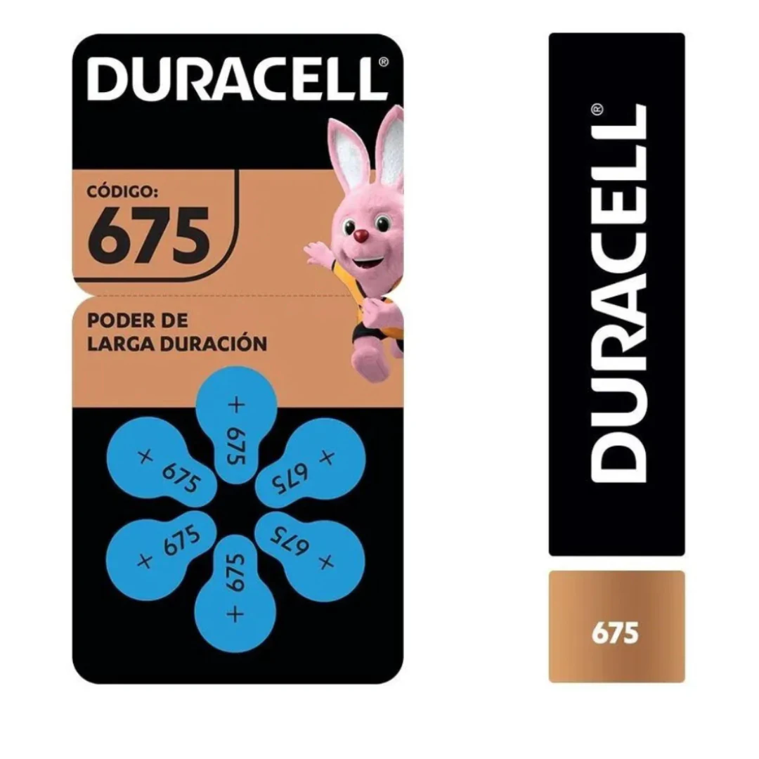 Duracell Pila 675 Botón Audífono 6 Unidades Blíster. INCREIBLE