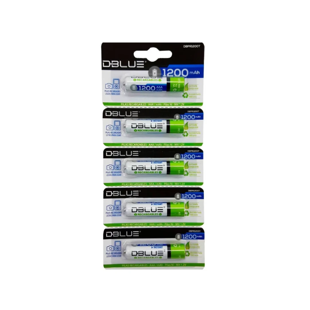 Pack 5 Pilas Recargables Aaa Dblue 1200mha. increible
