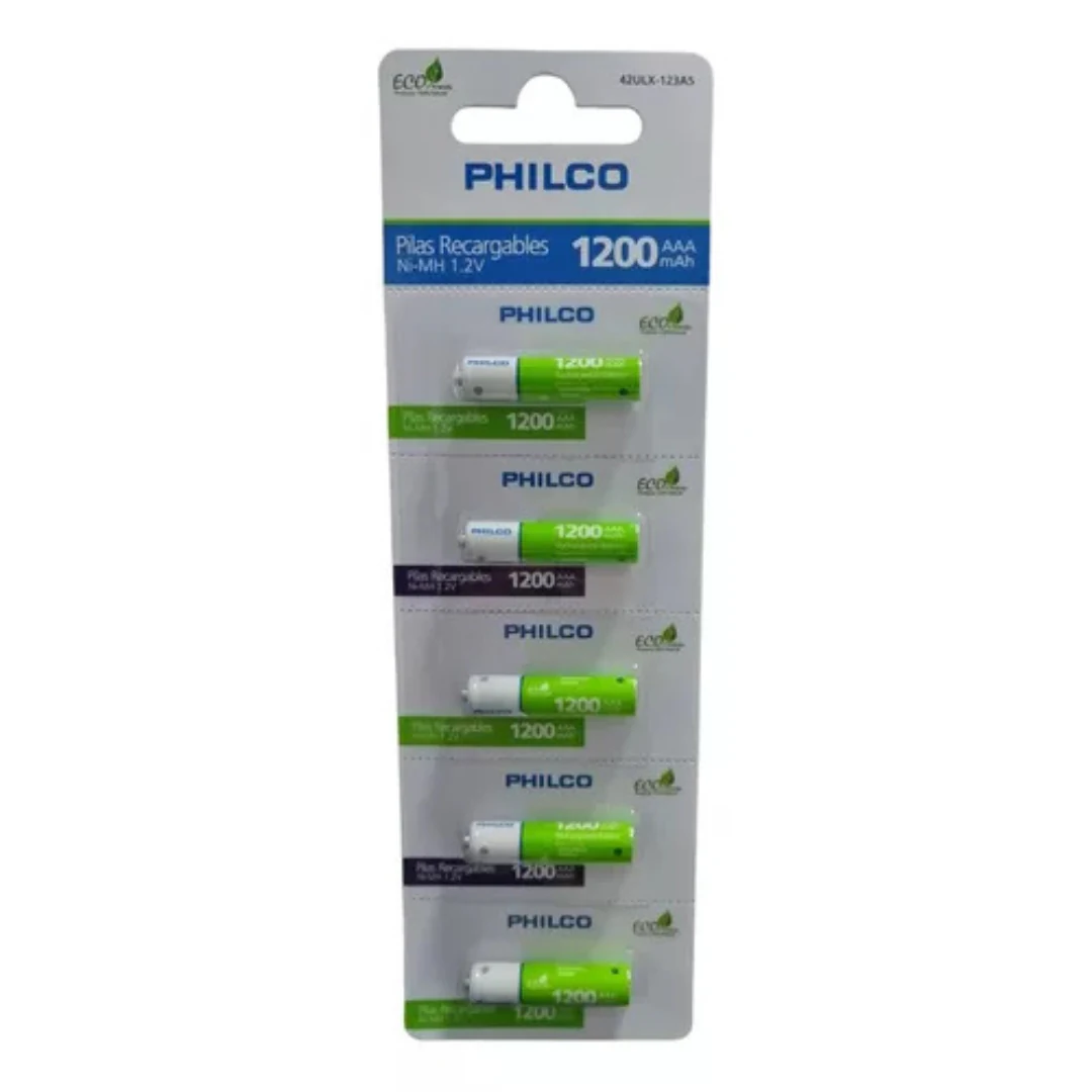 Pack 5 Pilas Philco Recargables AAA: ¡Potencia Ilimitada Increíble!