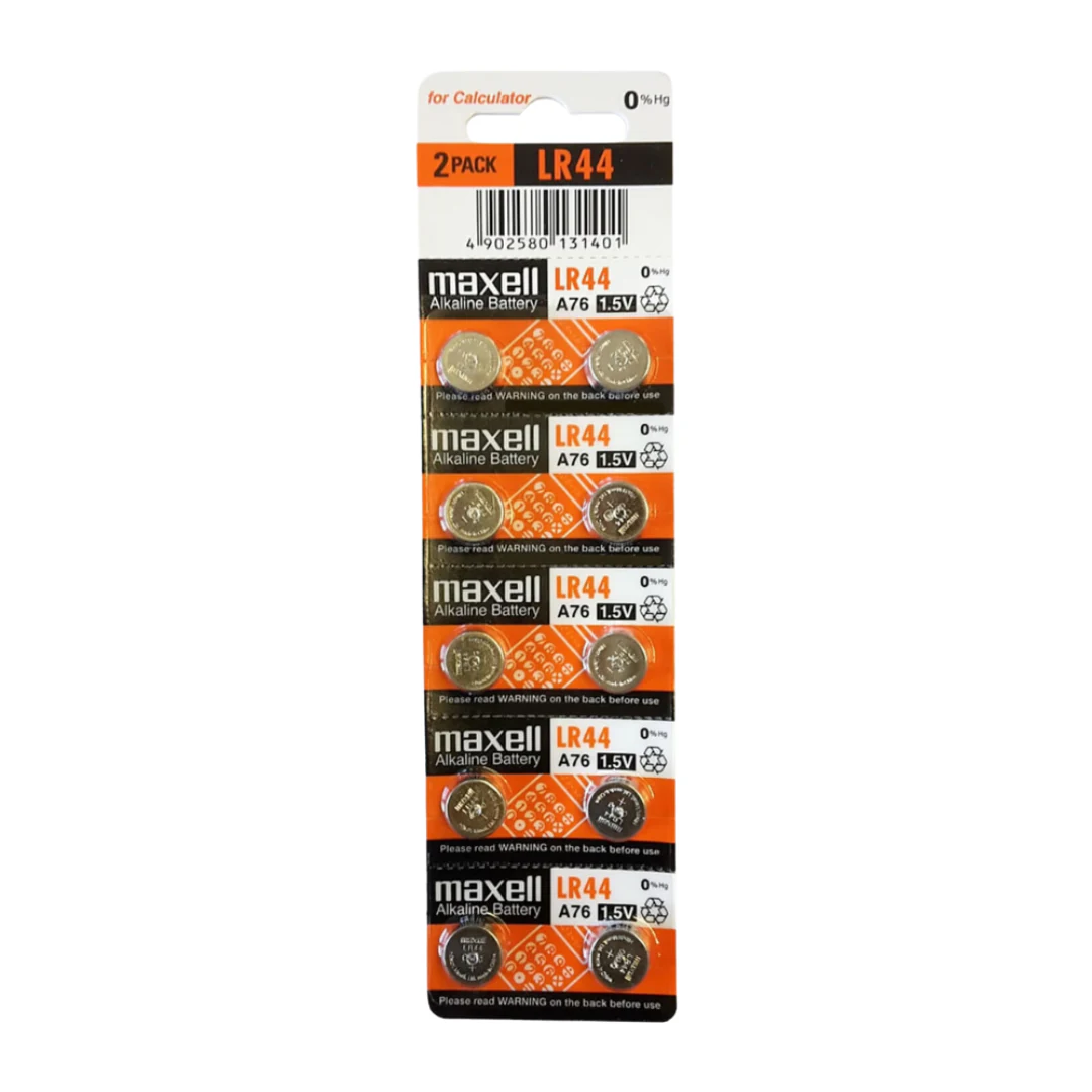 Pack 10 Pilas Maxell LR44 AG13 A76 1.5: INCREÍBLE DURABILIDAD