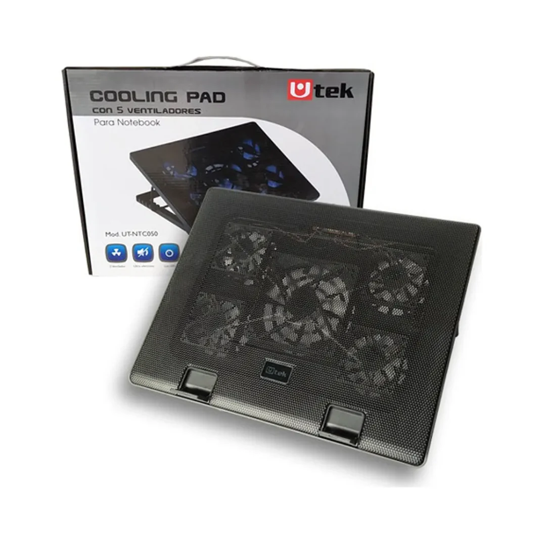 Base Ventilador Notebook Utek 12 A 17 Pulgadas Ut-ntc050. increible
