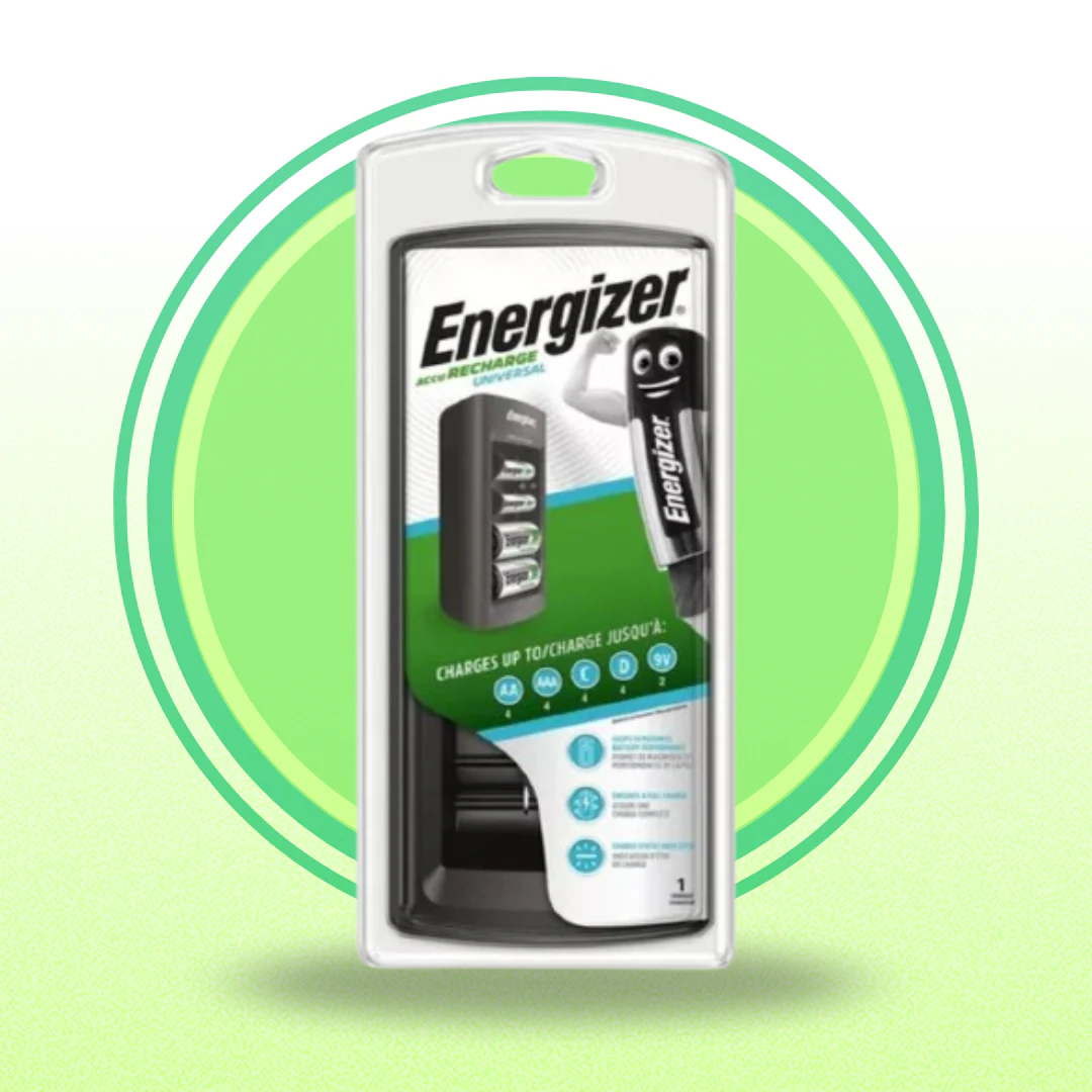 CARGADOR UNIVERSAL DE PILAS ENERGIZER AA AAA C D Y 9V. INCREIBLE