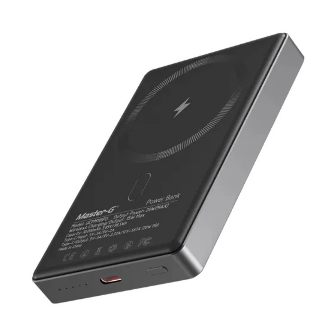 CARGADOR INALAMBRICO MASTER-G MAGSAFE WIRELESS 10000MAH UCPM10IPD 20W. INCREIBLE