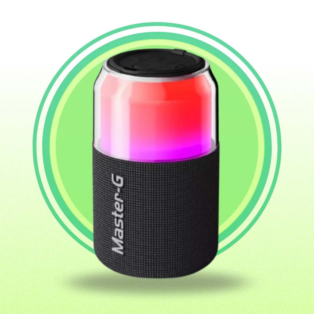 PARLANTE PORTABLE MASTER-G BLUETOOTH 5.4 LPX3 MGSPLASH NEGRO. INCREIBLE