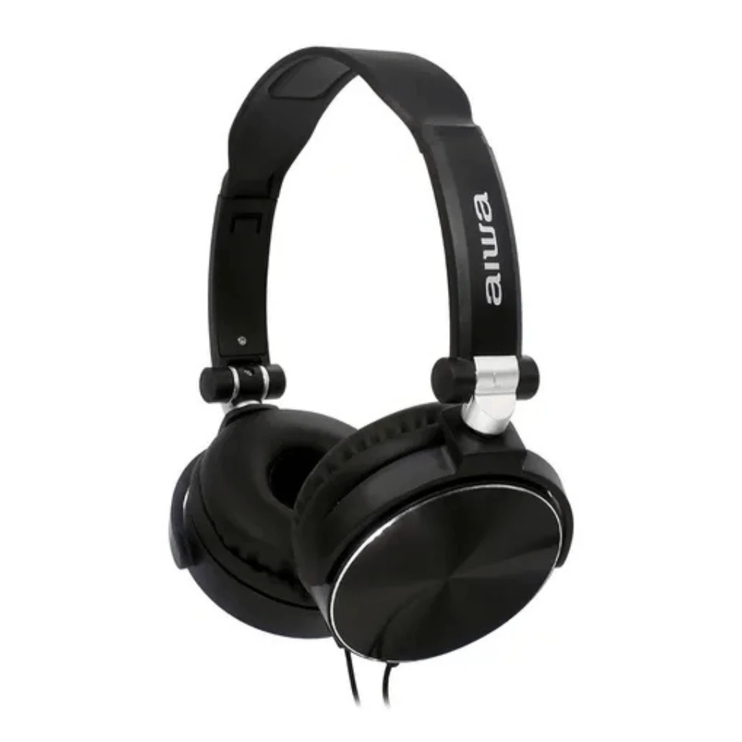 AUDIFONOS AlAMBRICOS AIWA AWX107B 1,2 MTS ESTEREO NEGRO. INCREIBLE