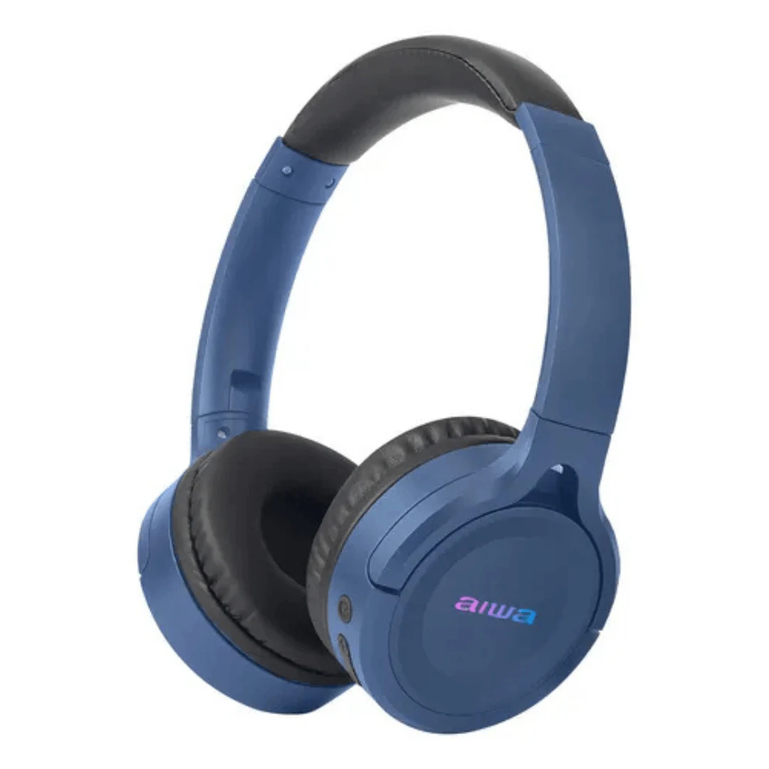 AUDIFONOS BLUETOOTH AIWA AWK17U AZUL. INCREIBLE