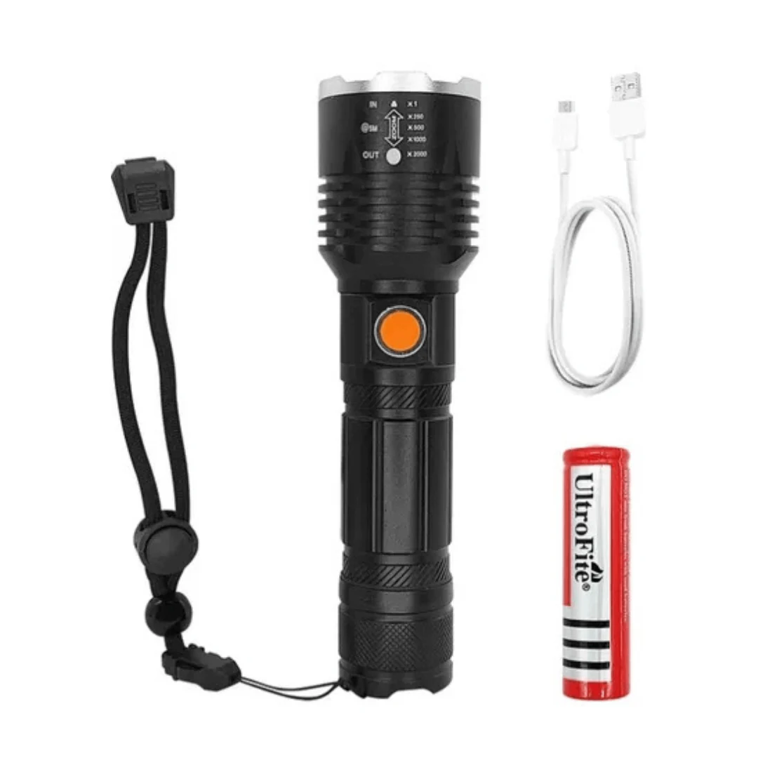 LINTERNA LED RECARGABLE FLASHLIGHT XA-B600 2000LUMENES. INCREIBLE