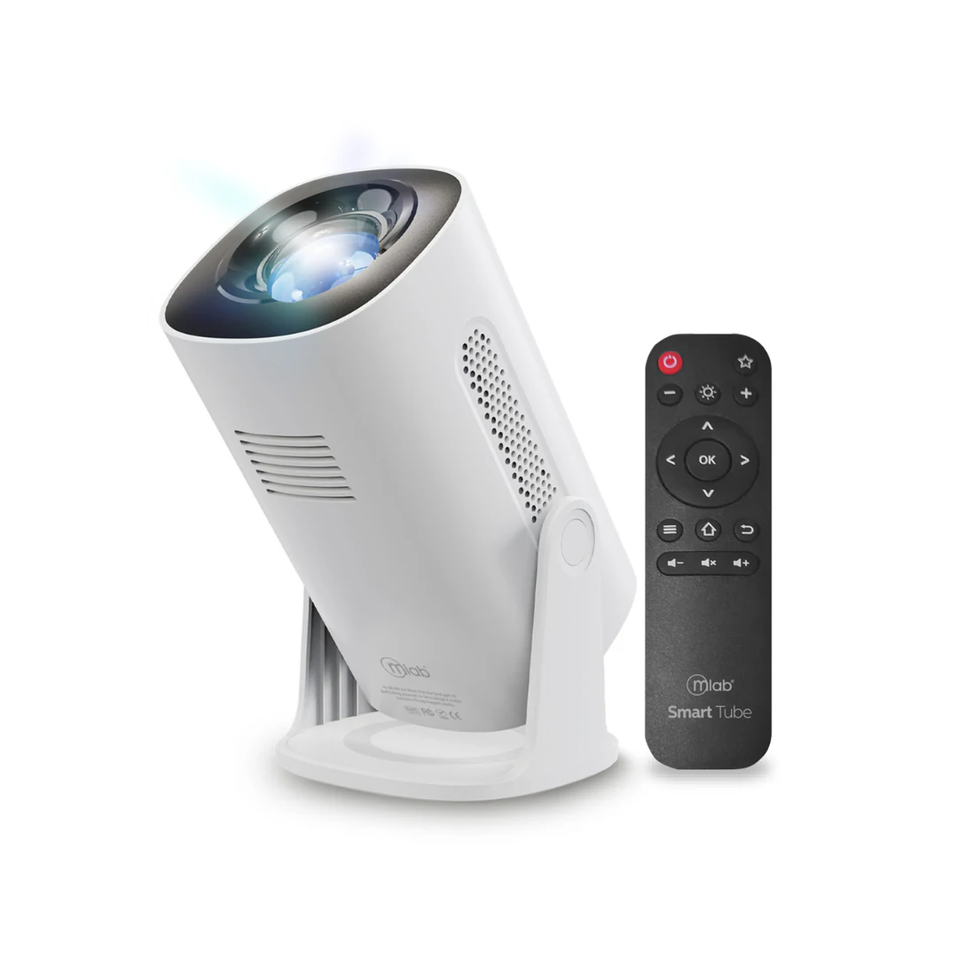 PROYECTOR WIRELESS MICROLAB SMART TUBE 4K WIFI 09396 BLANCO