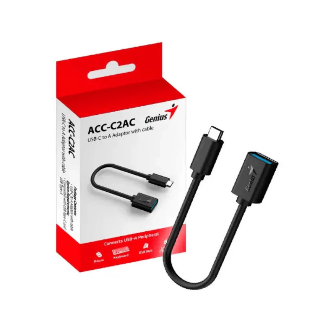 ADAPTADOR USB-C A USB-A GENIUS ACC-C2AC NEGRO