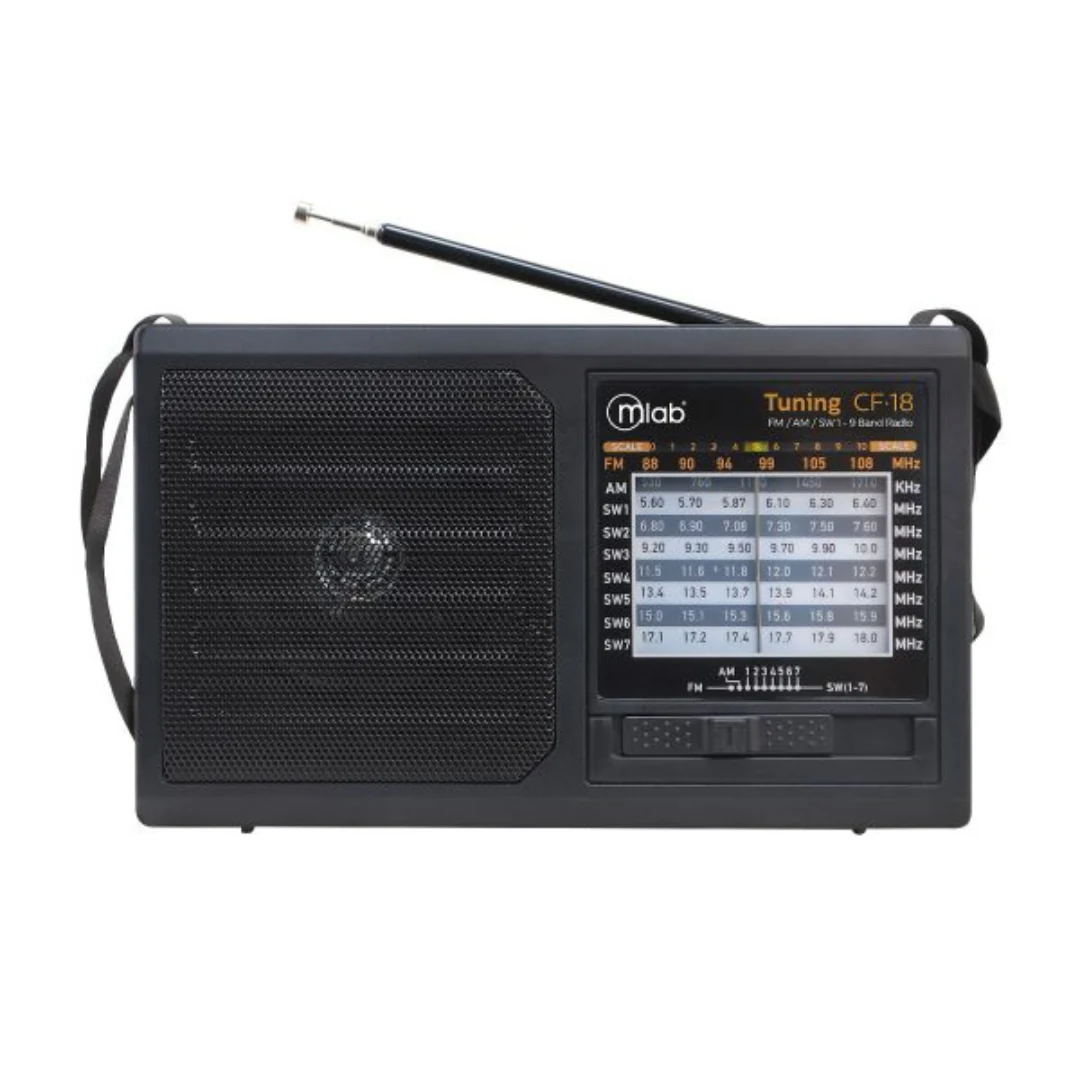 RADIO PORTATIL RECARGABLE MICROLAB TUNING CF-18 NEGRO