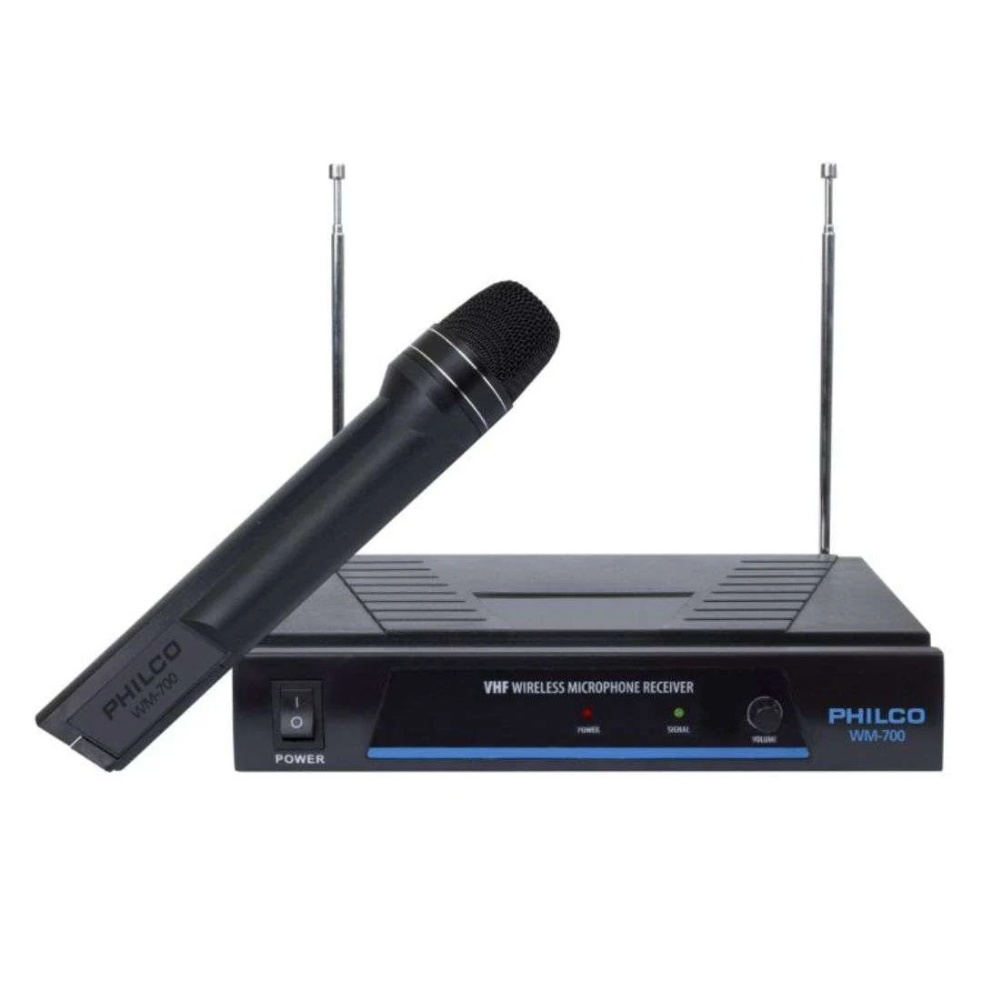 Micrófono Inalámbrico VHF Philco WM-700 Karaoke -Imbatible-
