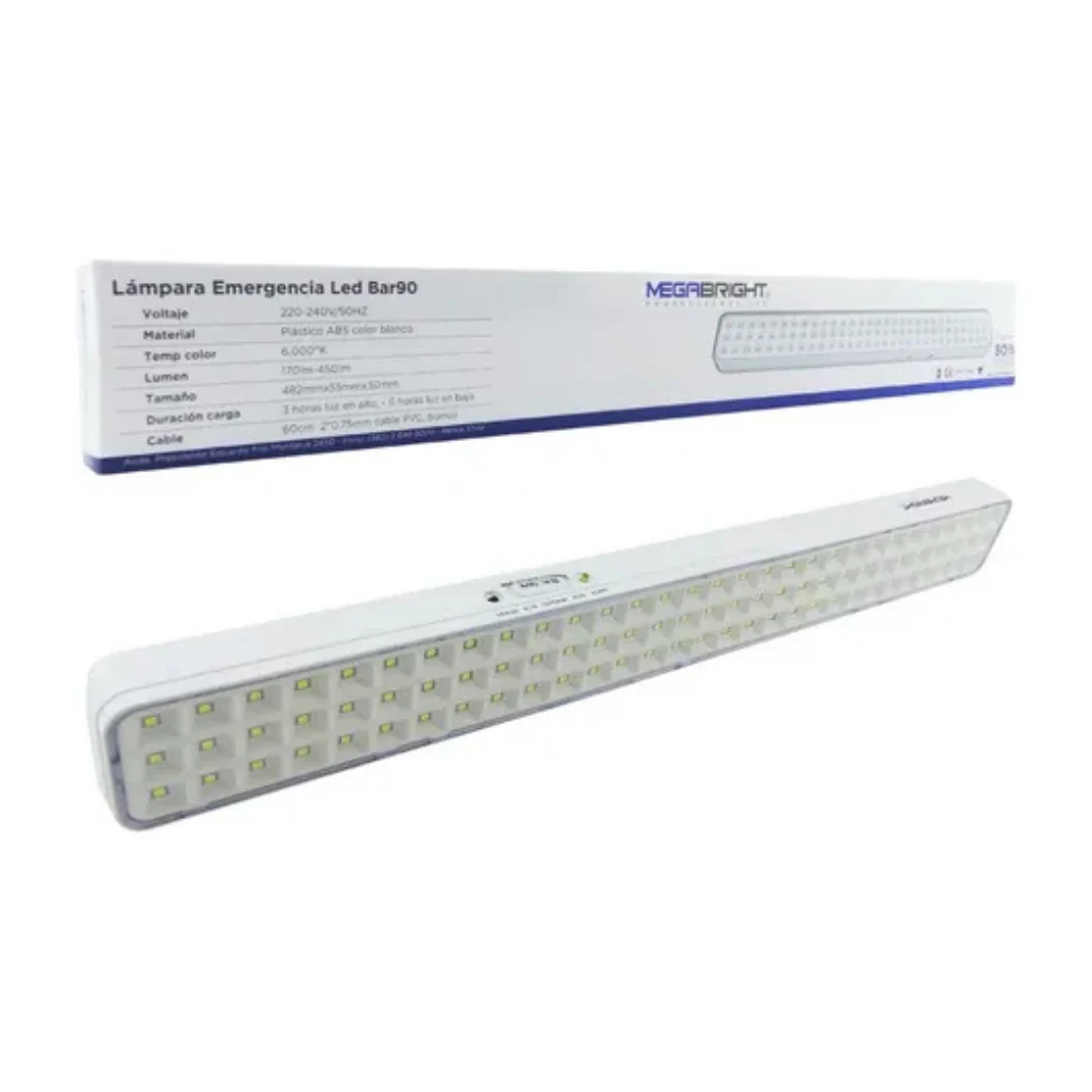 LAMPARA DE EMERGENCIA LED MEGABRIGHT BAR90 BLANCO