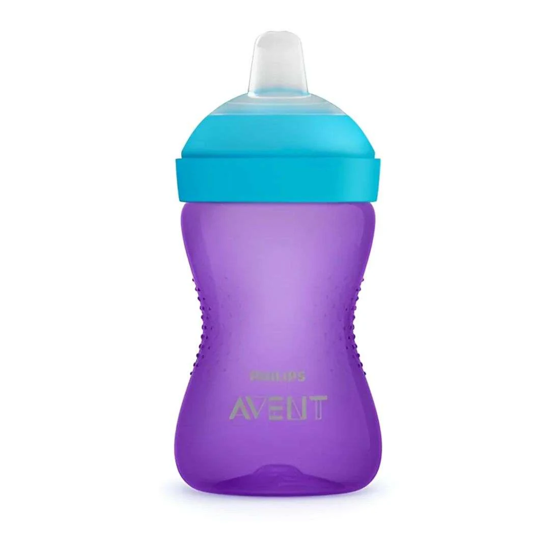 Vaso Avent Boquilla Blanda Antimordidas 300 Ml SCF802/02+9M Morado