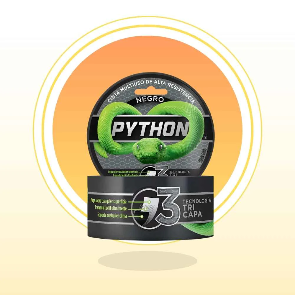 1 Cinta Adhesiva Multiuso Python Negra: La Guía Definitiva para una Reparación Imbatible y Profesional Increíble