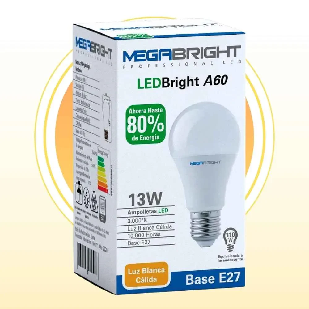 AmpolletaMegabright Led Bright A60 13W: La revolución de la iluminación eficiente e increíble