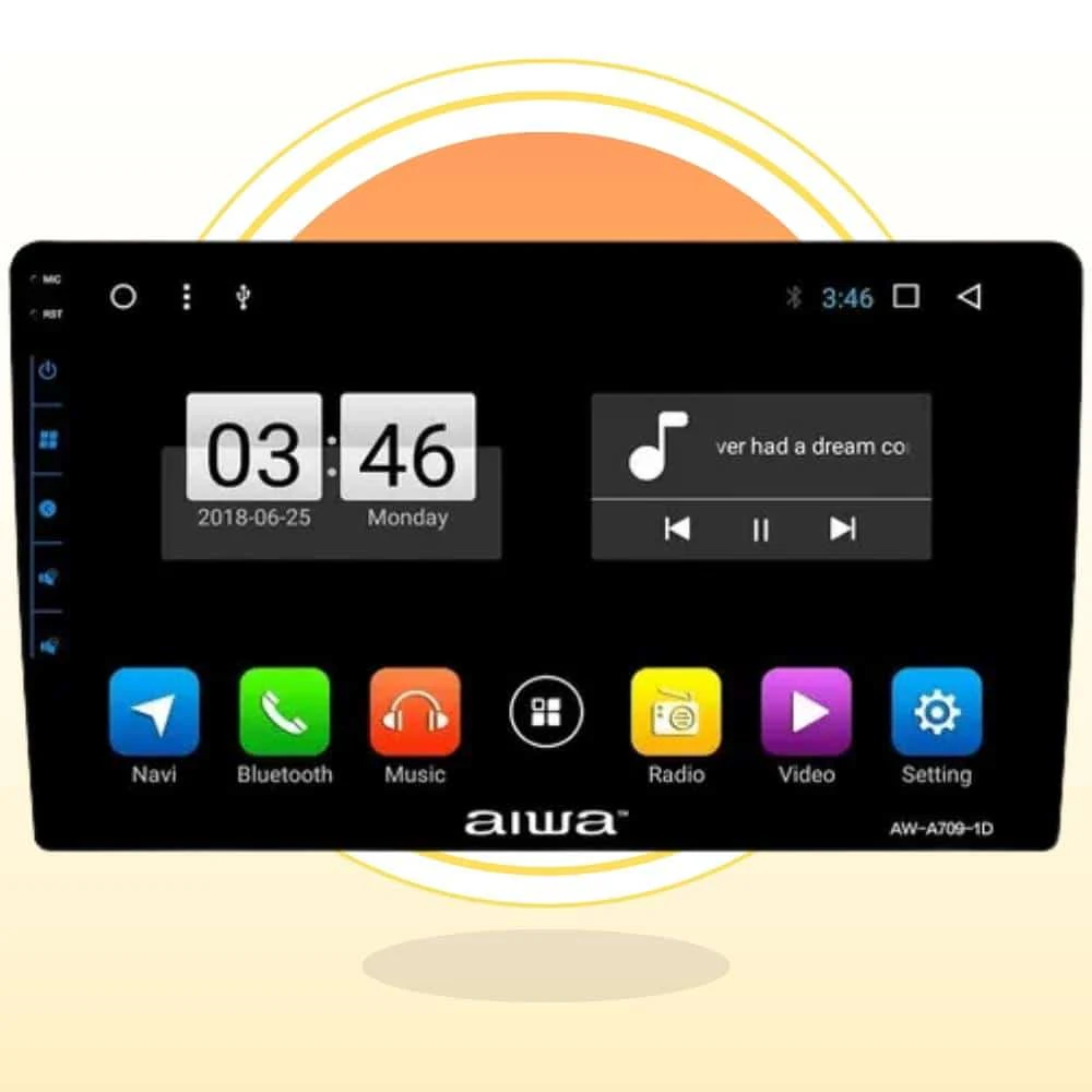 Radio Auto Android Con Pantalla Tactil Hd 9'' Wifi AW-A709 de Increíble Alta Fidelidad