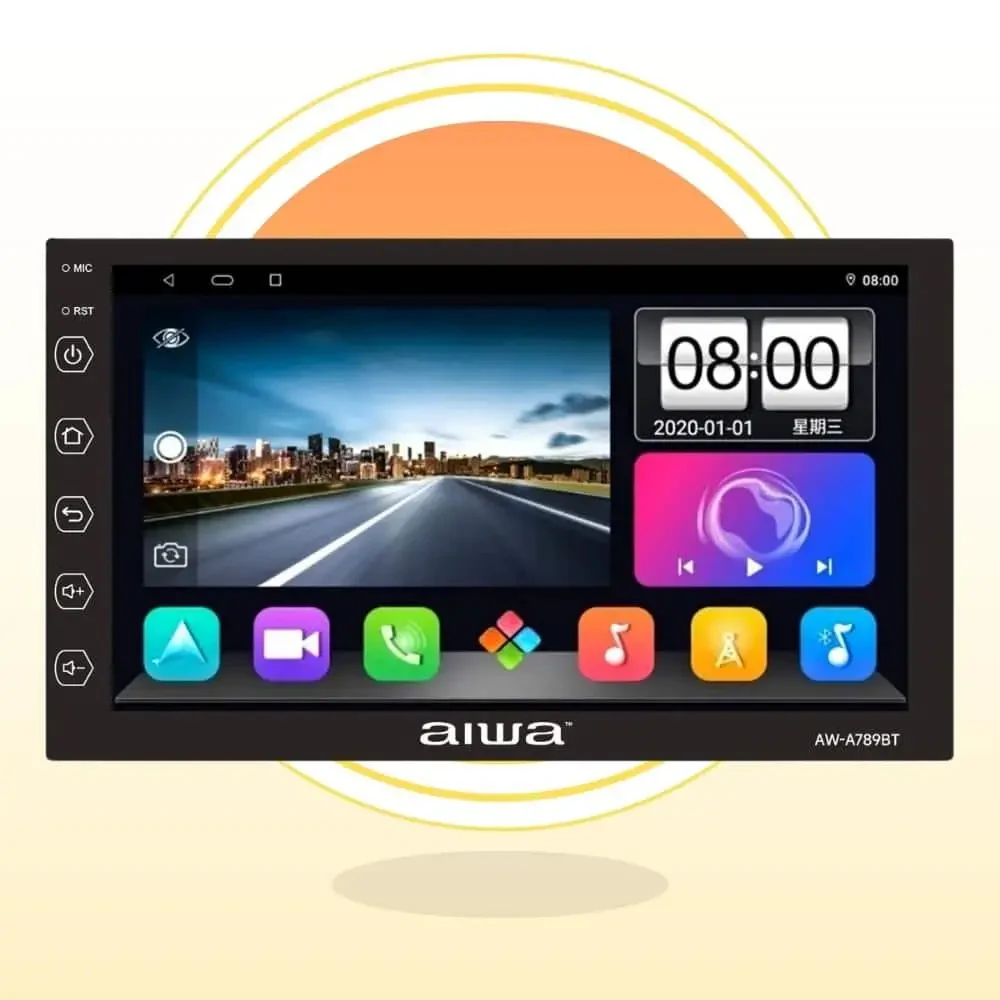 Radio Auto 2 Din Android Touch HD de 7'' Aiwa AW-A789BT Increíble