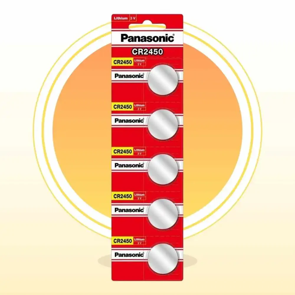 Pila Panasonic Litio CR-2450 x5 Piezas: Increíble e Insuperable de Potencia con Larga Duración