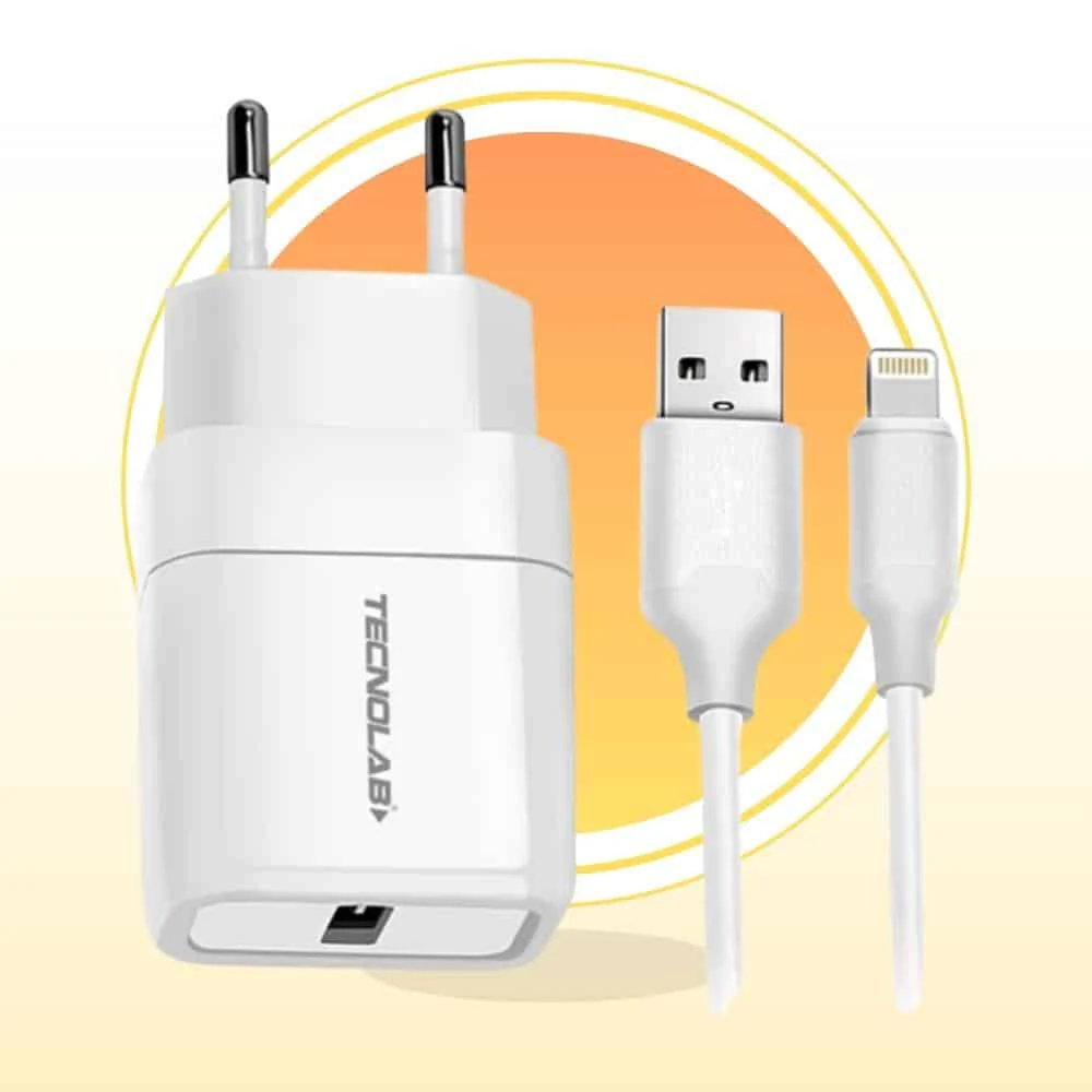 Kit Cargador Rápido USB A Lightning TL466W Tecnolab Increíble