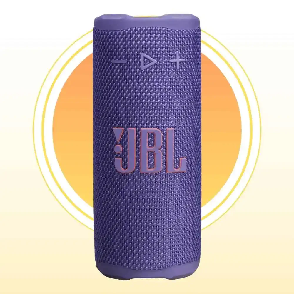 1 Parlante Portátil JBL GRIP Morado: Sonido Legendario y Resistencia Increíble para Aventureros