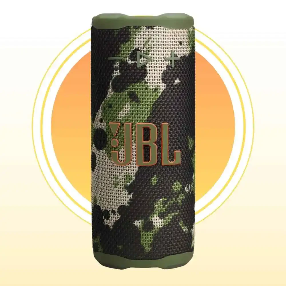 1 Parlante Portátil JBL GRIP Camuflaje: Sonido Legendario y Resistencia Increíble para Aventureros