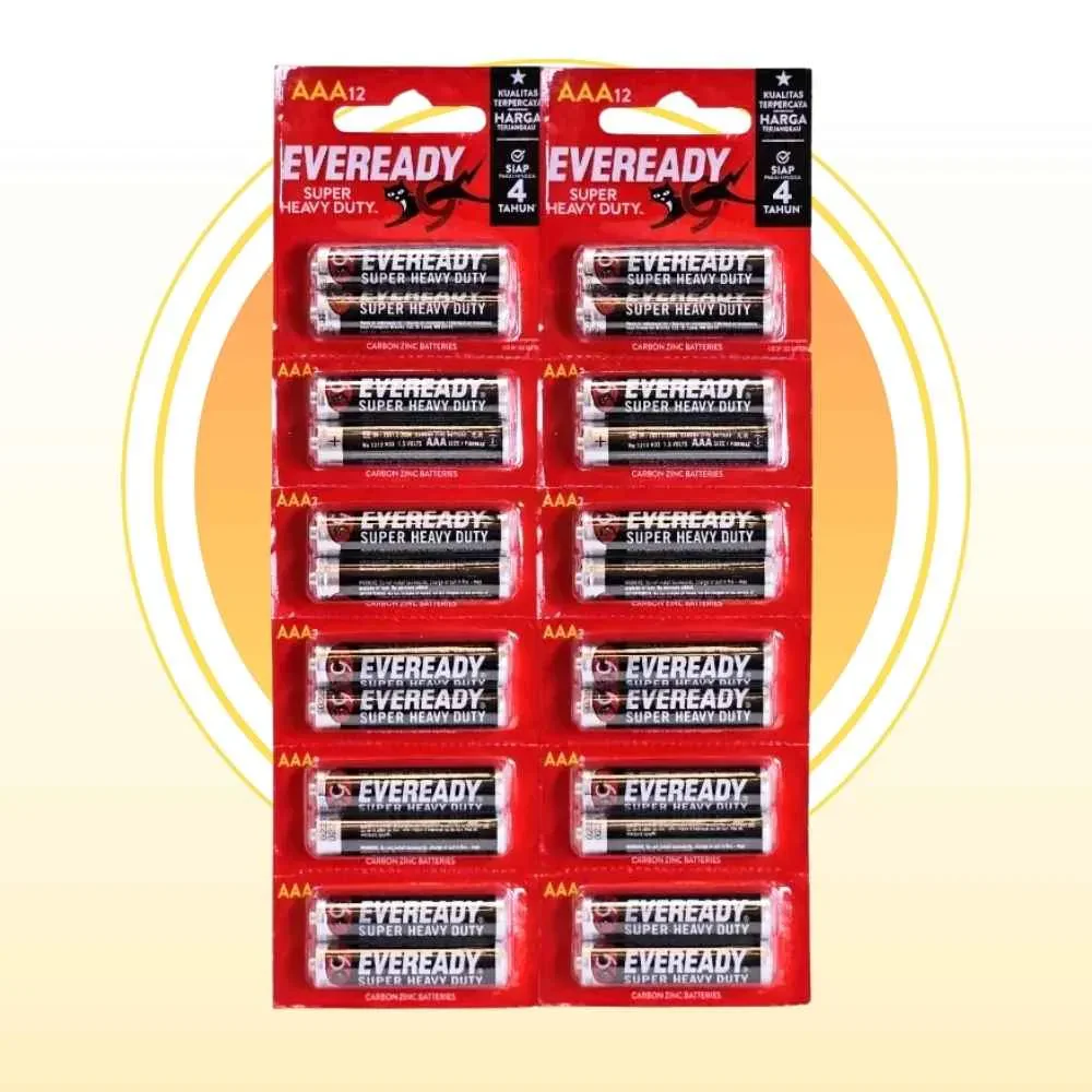 Pilas Eveready Carbón Zinc Tira de 24U: Increíble Durabilidad