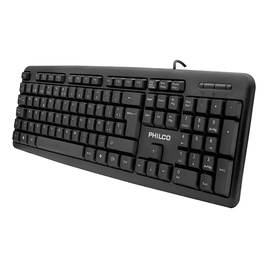 teclado usb slim keuboard philco k51up negro. increible