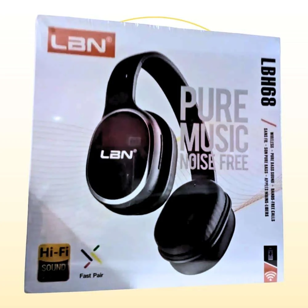 Audífono Inalámbrico Bluetooth LBN LBH68 Negro Increíble