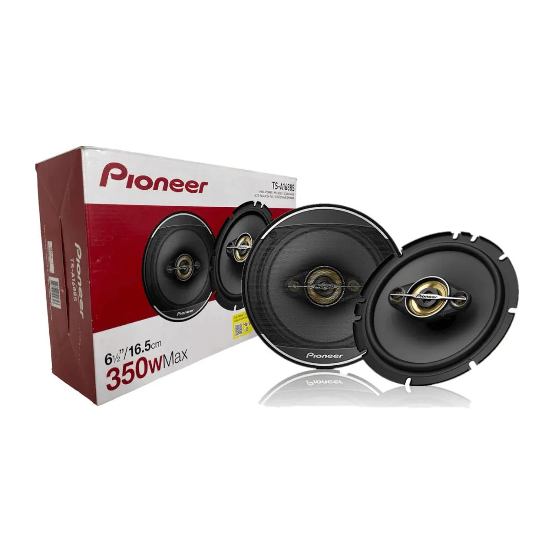 Par de altavoces cuadriaxiales Pioneer de 6 pulgadas TS-A1688s 350 W, color negro. INCREIBLE