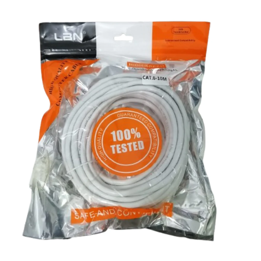 Cable De Red Lbn High Speed 10 Metros Blanco. increible