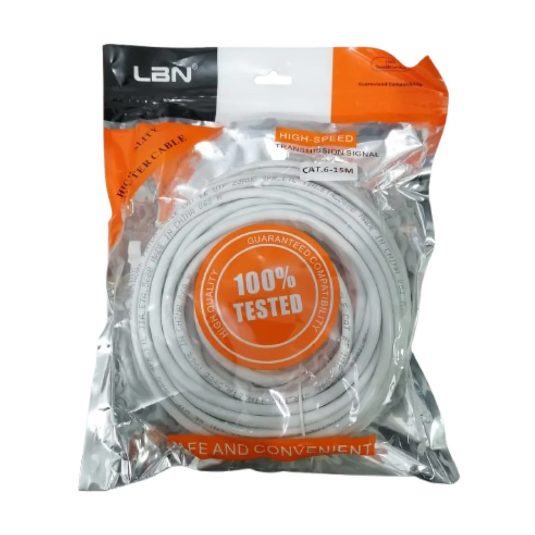 Cable De Red Lbn Cat.6-15 Metros Blanco High Speed. increible
